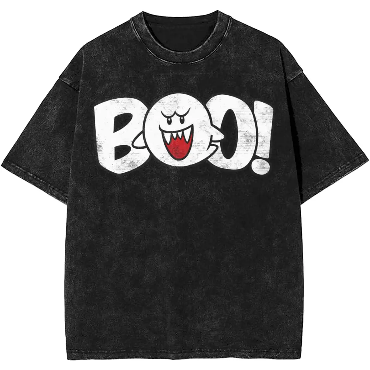 BOO سوبر ماريو غسلها تي شيرت الرجال Y2K ريترو تي شيرت غير رسمي الصيف س الرقبة الجدة تيز مخصص لتقوم بها بنفسك الملابس كبيرة الحجم