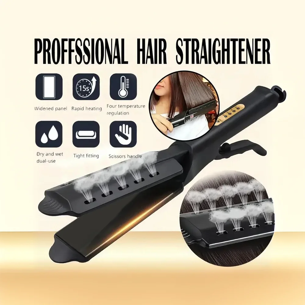 Professional Hair Straightener for Salon Use: Anti-Damage, Ceramic Plates, Ionic Technology, for Smooth, Silky, and Healthy Hair