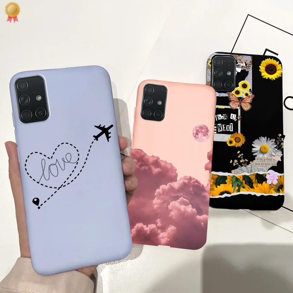 For Samsung Galaxy A51 4G UW 5G Case Cute Women 3D Shockproof Soft TPU Silicone Back Cover For Samsung A515F A516N A516V Funda