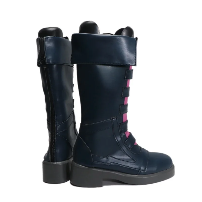 Arcane Jinx Cosplay Schuhe Spiel LOL Jinx Schuhe Frauen Schwarze Schuhe Stiefel Halloween