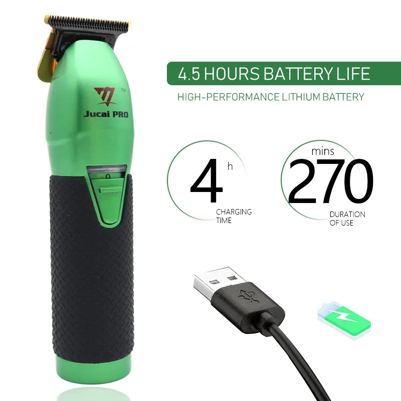 JUCAI PRO F7878 محرك كهربائي احترافي بدون فرشاة 7200 دورة في الدقيقة، قريب 0 مسافة شفرة تسليم شفرة احتياطية محل الحلاقة