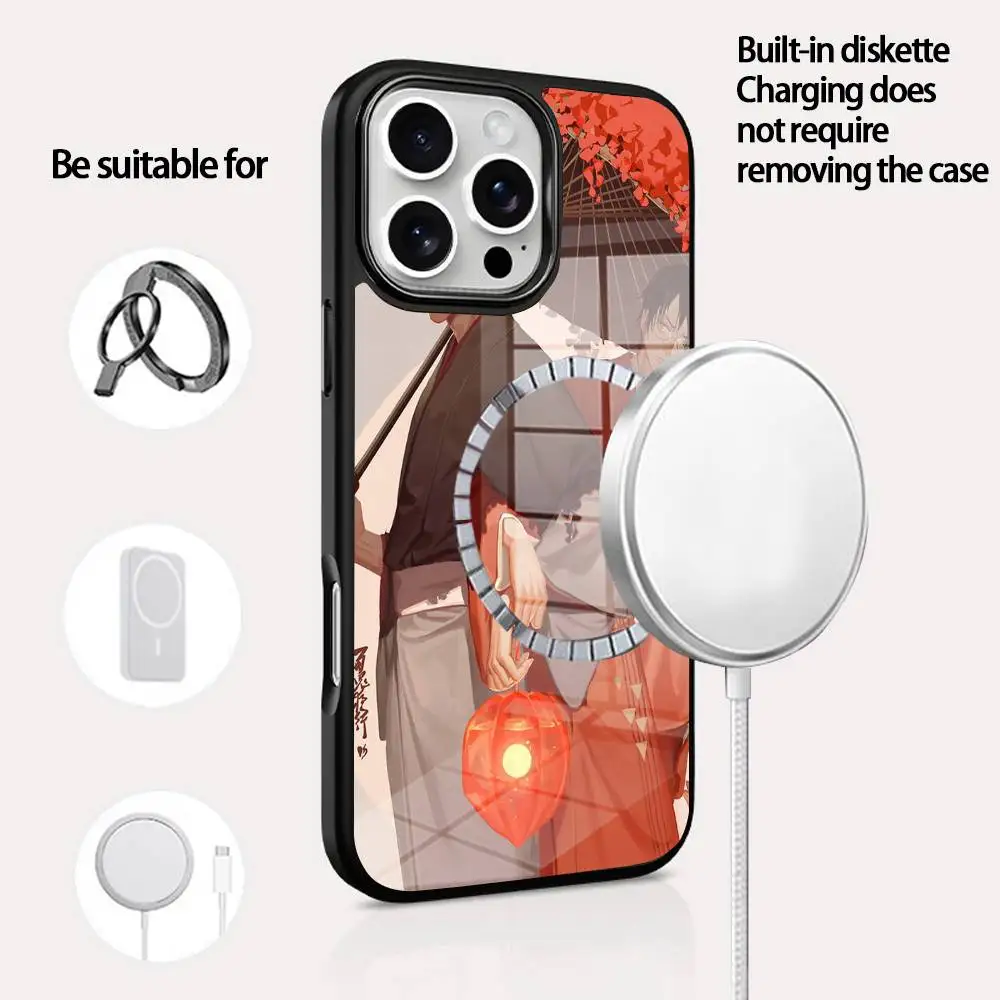 

Anime Kimihiro Watanuki Phone Case For IPhone 16 15 14 13 12 11 Pro Max Plus Mini Magsafe Mirror Wireless Magnetic Cover