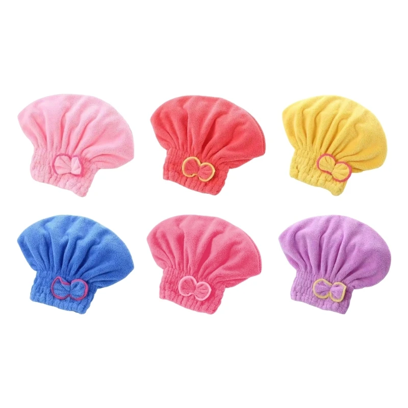 Toalha cabelo absorção, corais secagem rápida Toalha cabelo com nó