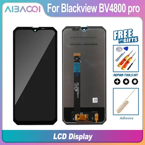 AiBaoQi New Blackview BV4800 Pro BV6200 Plus Touch Screen + LCD Display Assembly and shakr 9 wave 8c With screen and frame