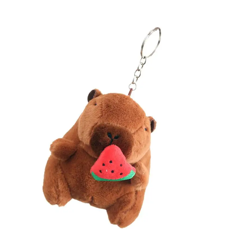 Capybara Plush Keychain Stuffed Animals Toy Capybara Keychain Bag Pendant Backpack Key Chains Decoration Capybara Pendants Cute