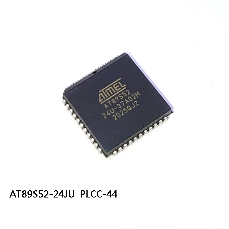 New AT89S52-24JU AT89S52 PLCC44 8KB Flash Memory 24MHZ 8-bit Microcontroller IC Chip In Stock Wholesalee