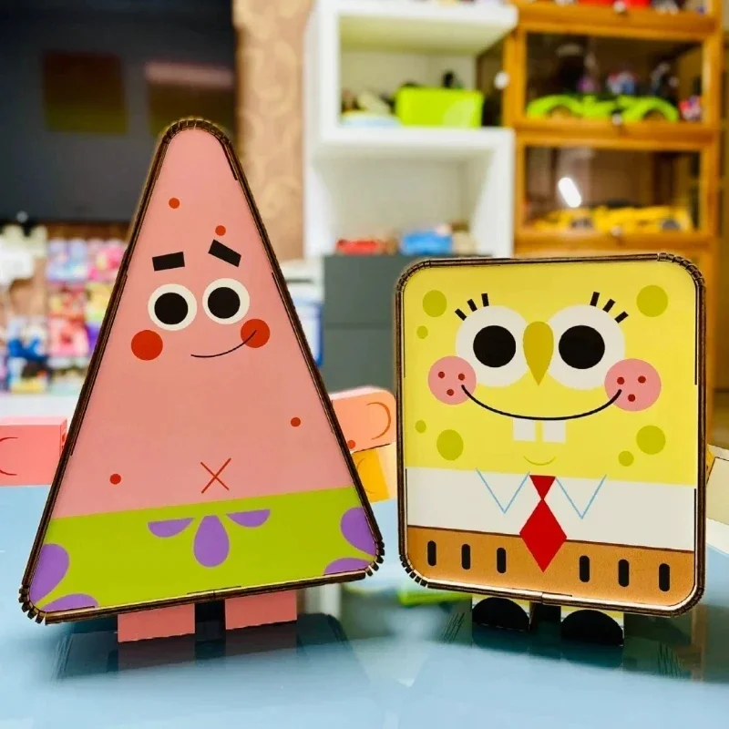 SpongeBob SquarePants Building Blocks 25th Anniversary Patrick Star ornamenti modello in legno assemblato giocattolo educativo regalo