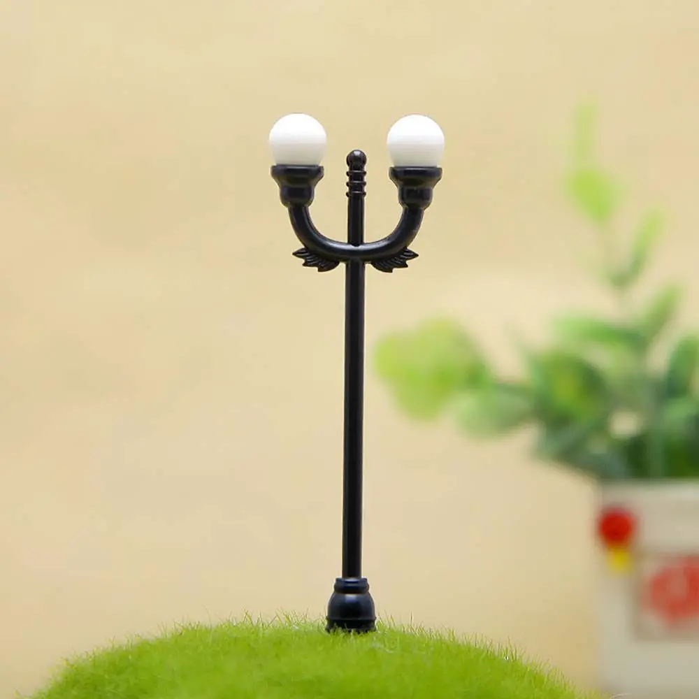DIY البلاستيك المنزل الجنية الحرفية الديكور المناظر الطبيعية الاصطناعي مصباح مصباح الشارع مصباح مصغر #3