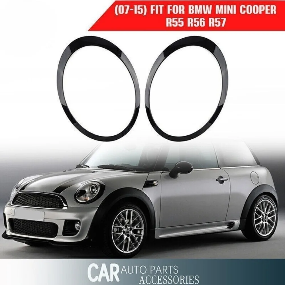 51137149905 51137149906 Gloss Black Headlight Trim Ring Bezel For BMW Mini Cooper R55 R56 R57 2007-2015 High-Quality Parts