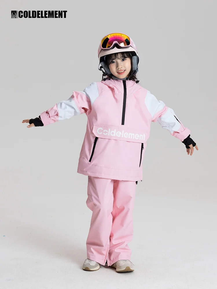 

Профессиональные детские лыжные костюмы для мальчиков и девочек, ветрозащитный, водонепроницаемый, новый стиль, полный зимний костюм для детей