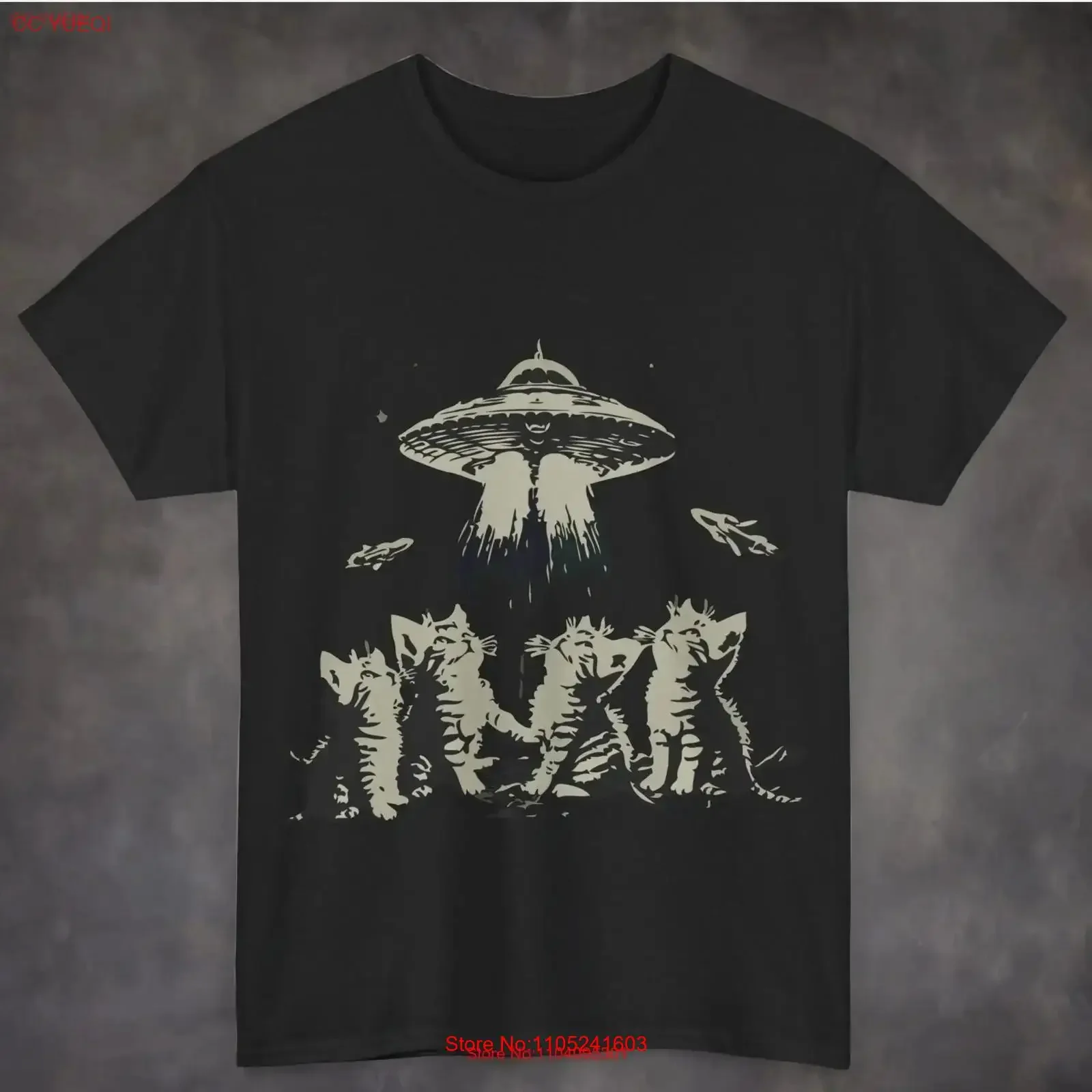 Cats UFO Space ship Alien 90s Old School Retro T Shirt Vintage Funny Meme svg Cute Y2k Print vintage Washed Casual Stylish