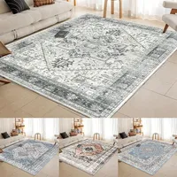 Vintage Classic Boho Area Carpet Living Room Bedroom Kitchen Balcony Hallway Entrance Rugs Non-Slip Stain Resistant Washable Mat