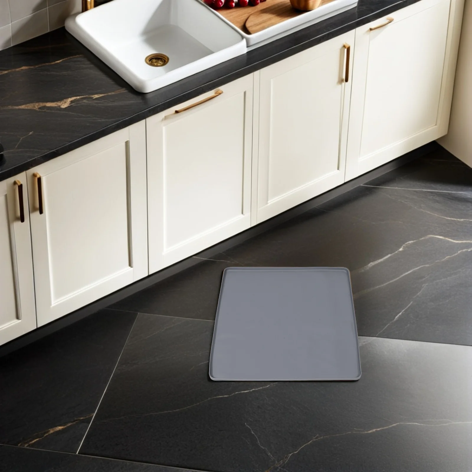 

Silicone Anti-Leak Dishwasher Tray 3D Raised Edge Waterproof Floor Protector Mat For Kitchen Dish Drainer Leak Proof Drip