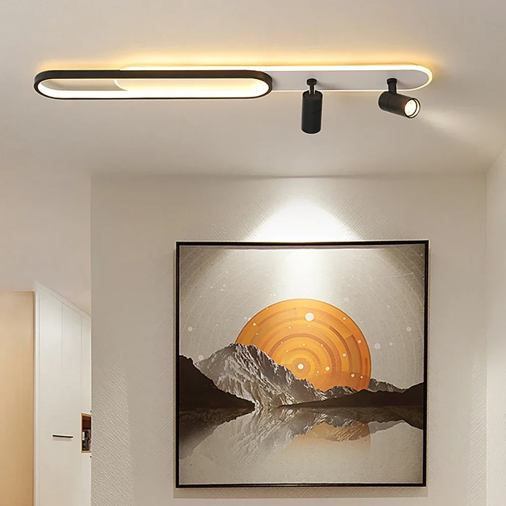 Imagem -03 - Moderno Led Lâmpadas de Teto com Holofote Corredor Lustres para Sala Estar Vestiário Luz Sala Estar Decoração Casa Iluminação Led