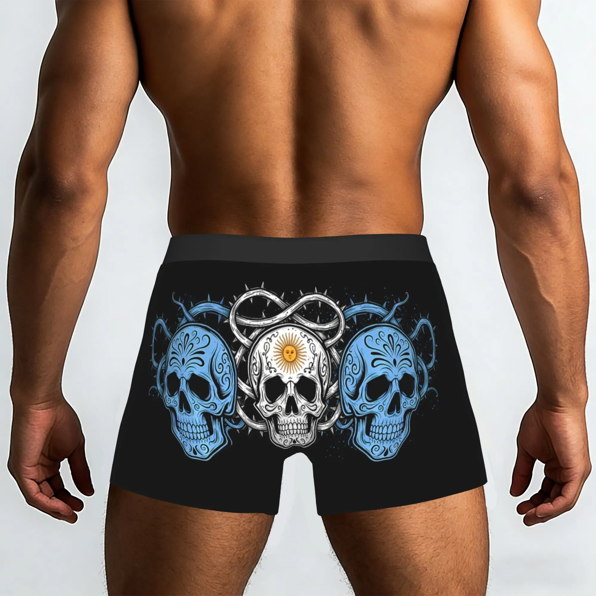 Argentinian Flag Argentina Underpants Homme Panties Male Underwear Ventilate Shorts Boxer Briefs