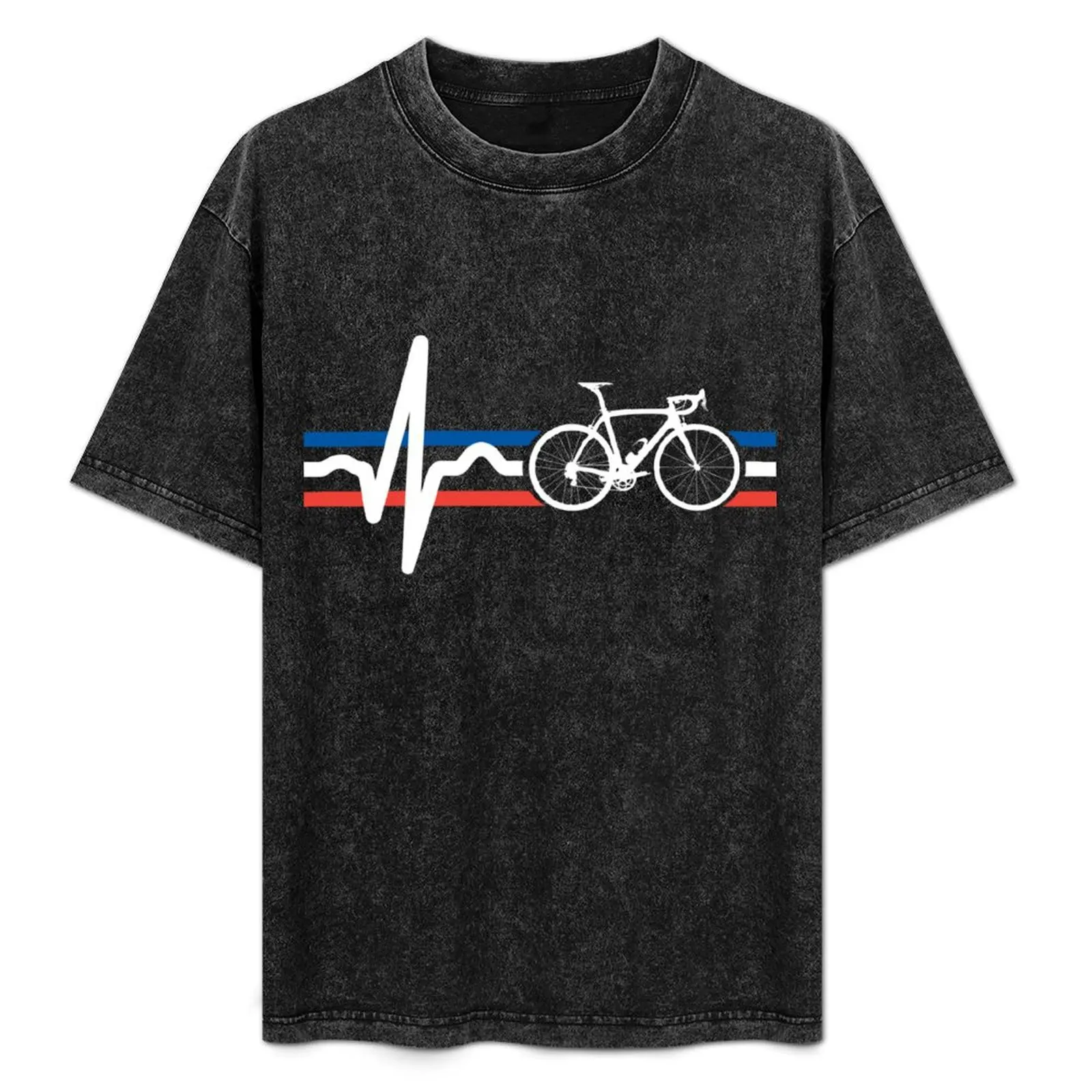 

Bike Stripes France - Heartbeat T-Shirt Street Style Casual Tee Shirt