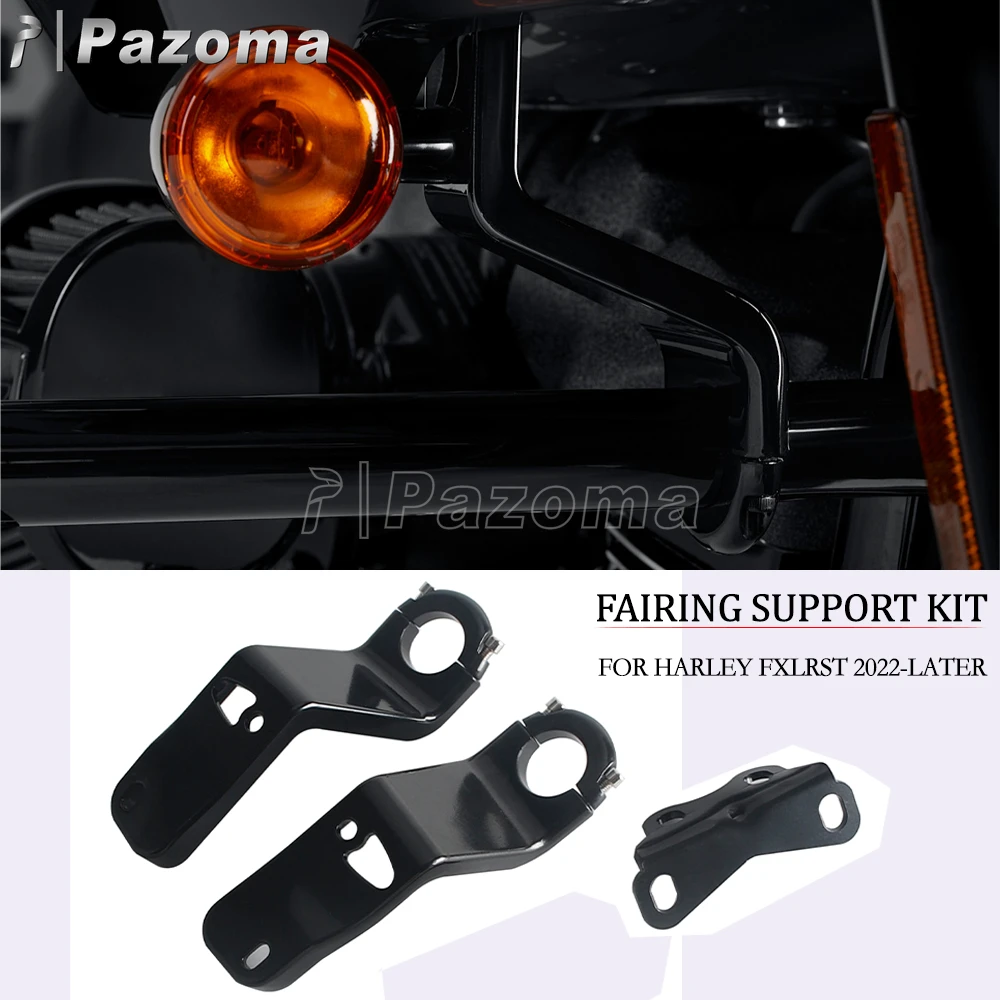 Fairing Support Kit Motorcycle Front Fairing Supports Bracket Mount Kit Aluminum For Harley Softail Low Rider ST FXLRST 2022-Up