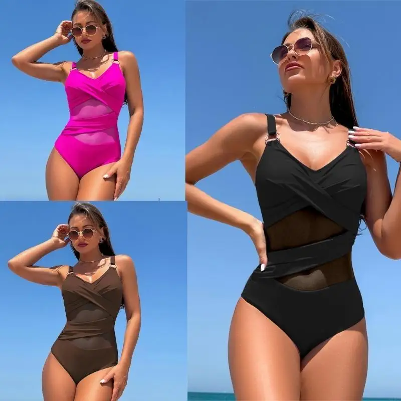

Women Tummy Controlled Monokini Swimsuit Comfortable Quick Drying Swimwears