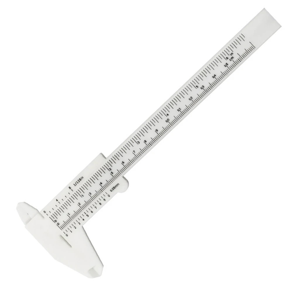 Measuring Ruler Vernier Caliper Scale DIY Double Rule Mini Plastic School Store Sliding Gauge Jewelry Measurement