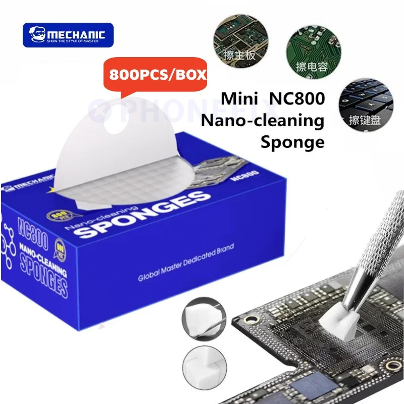 Mechanic NC800 Nano Sponge Anti-magnetic Tweezer Alcohol Bottle Dispenser for Motherboard Cleaning Mobile Phones Repair Tool Set