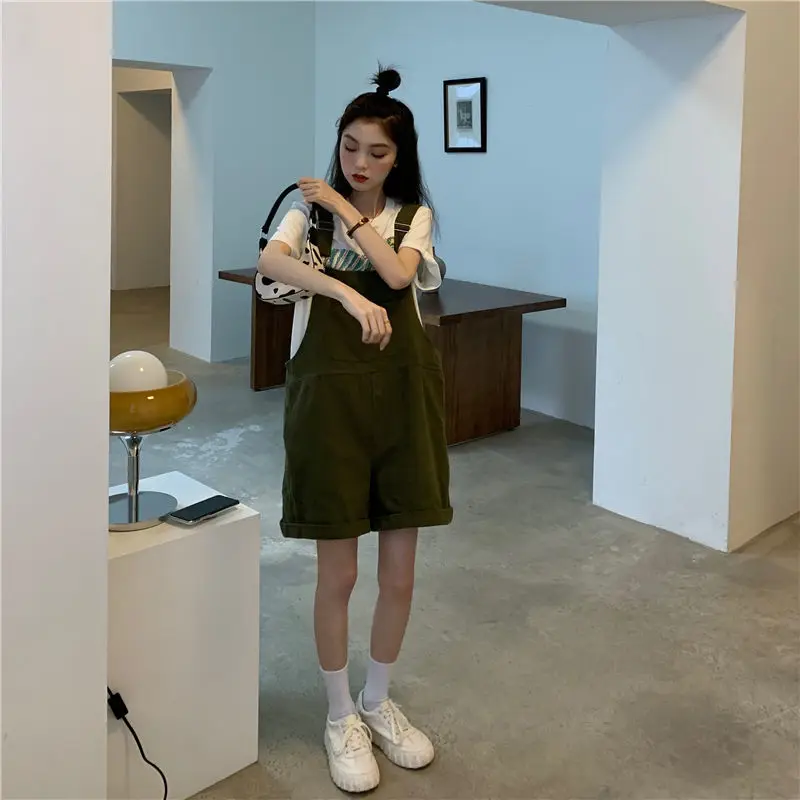 

Women's Playsuits Rompers Dance Shaped Loose Teens Exercise Basic Pleated Fitting Monochromatic Workwear Fun Adjustable Y2K