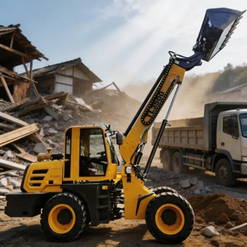 Rigid Mini Front End Loader Wheel Machine 2.5 Ton 1.2m³ Bucket for Farm Agriculture Construction Work Use Project Site