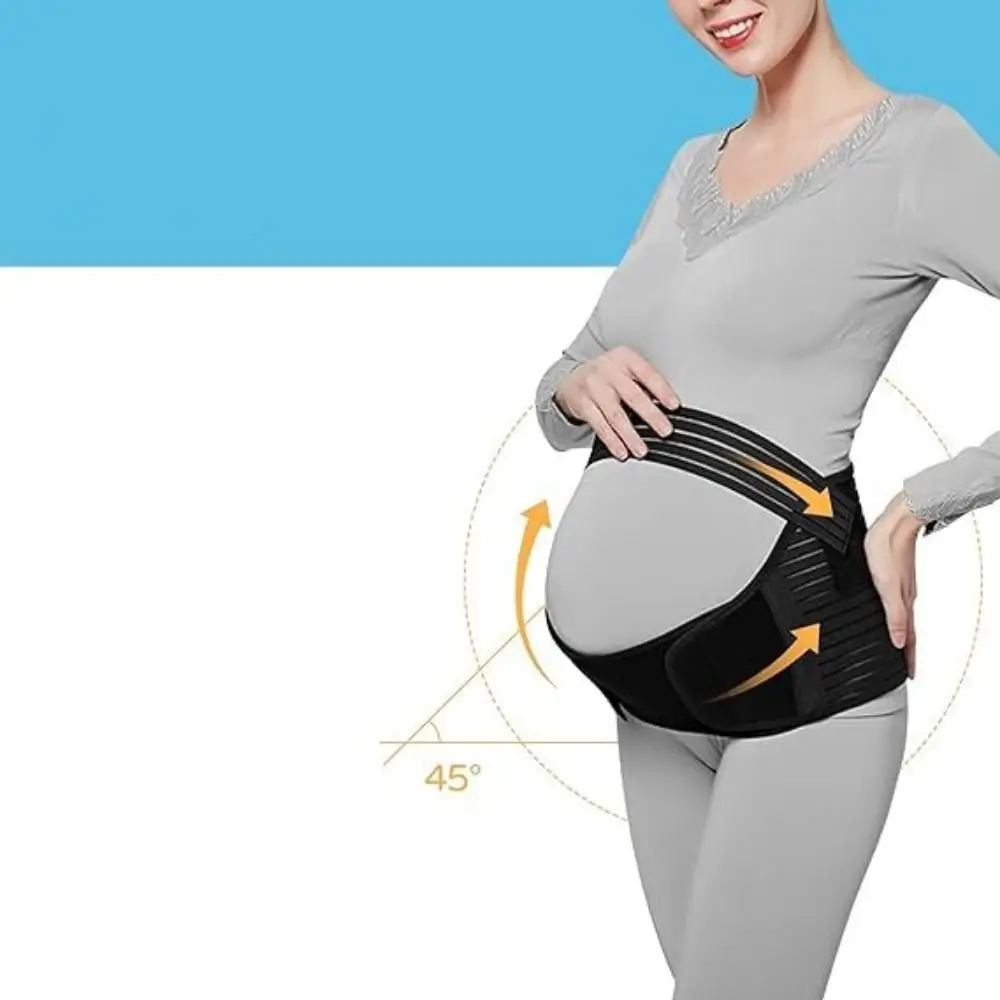 Cinture regolabili per donne incinte Tutore di supporto addominale confortevole e traspirante staccabile con spallacci Bavaglino per gravidanza