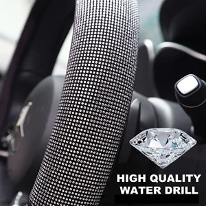 Bảo hiểm vô lăng pha lê cho phụ nữ và trẻ em gái, bảo hiểm vô lăng, tỏa sáng, bling, rhinestone, kim cương, bảo vệ 10 Tay lái bán hàng chính Zafira - 3