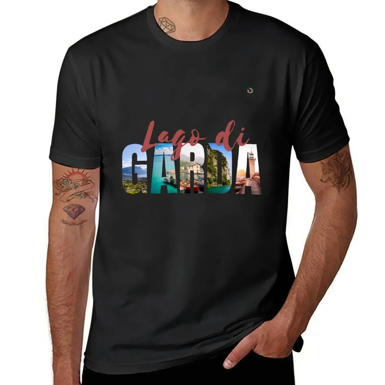 Lake Garda T-Shirt summer clothes plus sizes fruit of the loom mens t shirts