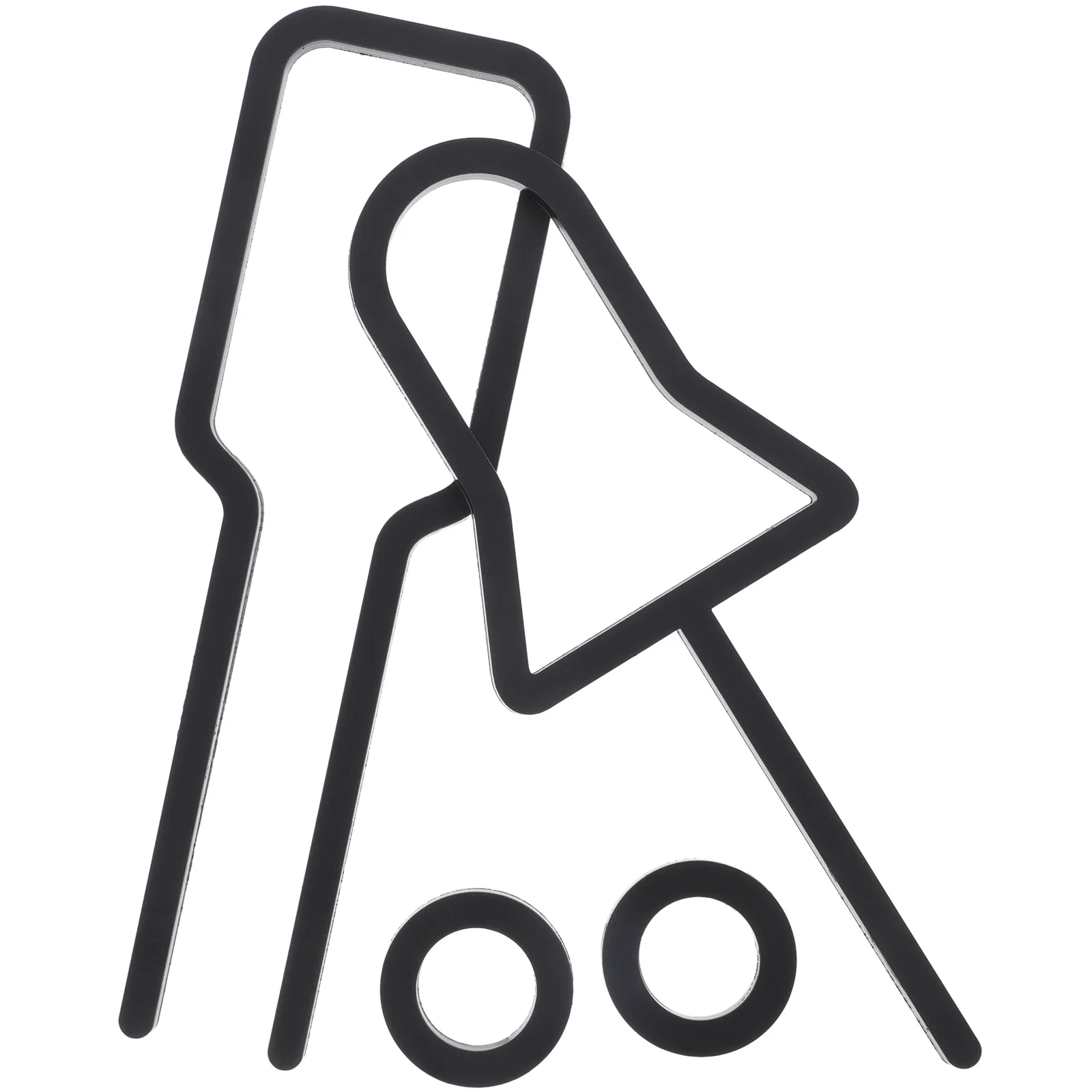 1 مجموعة من علامات الحمام الاكريليك علامة المرحاض الحديثة للأعمال المنزلية رجل إمرأة الحمام رمز مرحاض تحديد علامات #5