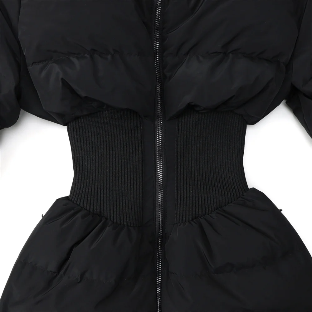 سترة نسائية شتوية 2026 ، ياقة عالية ، حزام الخصر ، معطف طويل للنساء ، Y2K موضة جديدة ملابس خارجية معطف الصدرية