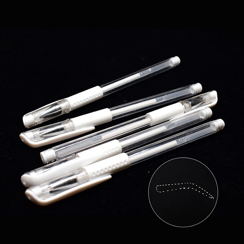 Impermeável Tattoo Marker Brow Pencil, Mais novo White Sobrancelha Marker Pen, Microblading Acessórios para Maquiagem Permanente, 10 Pcs, 20Pcs