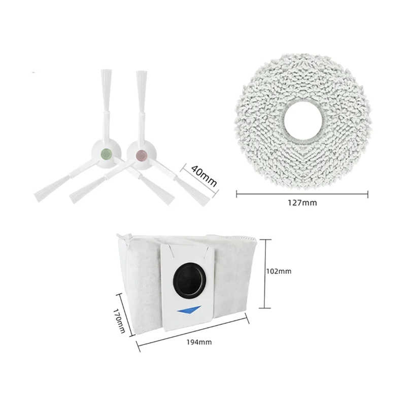 Peças de reposição do robô aspirador, acessórios para deebot t20/t20max/t20pro/x1 omni/t10 omni/turbo