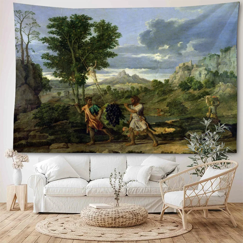 Ruble Palace collects century classic oil paintings, background decorations, tapestries, living room decorations, tapestries