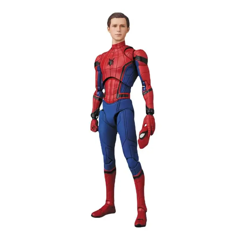 Mafex 103 Spider-Man Actionfigur Spielzeug Spiderman Homecoming Deluxe Edition Multi-Zubehör Modell Statue Puppe Sammlerstück Geschenk