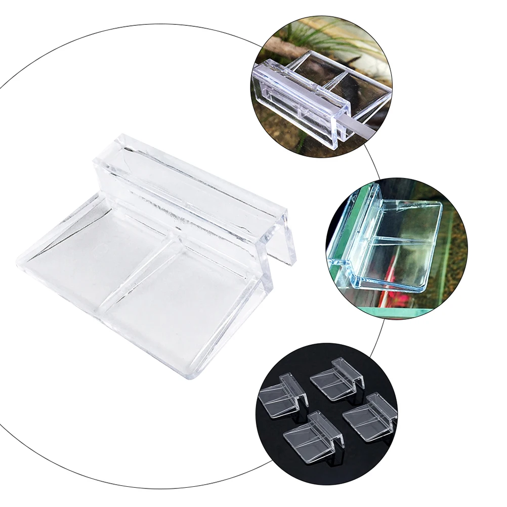 

15 Pcs Aquarium Stand Fish Tank Brackets Cover Clip Glass Accessory Rimless Lid Clips Shelf