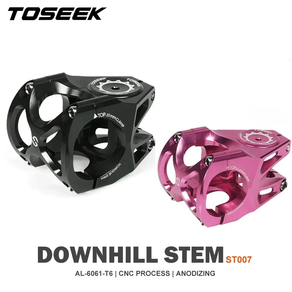 

TOSEEK MTB Handlebar Stem 32/45mm DH Bicycle Ultralight High-Strength Aluminum Alloy Short Stem Bridge Ra