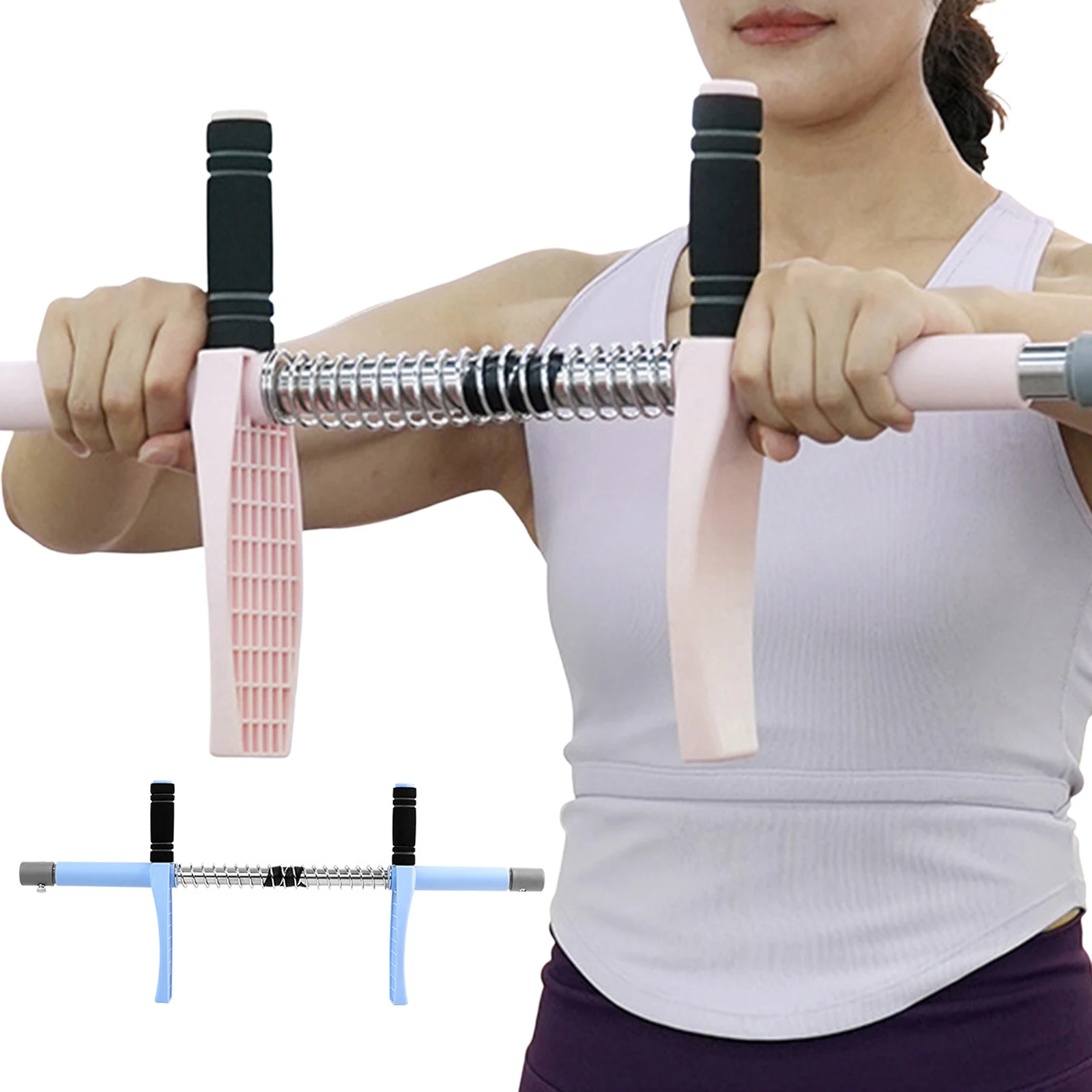 

2-in-1 Lightweight Leg Exerciser Pole Safe Home Fitness Workout Arm Thigh Trimmer for Leg/Arm/ Hip Shaping Women Men