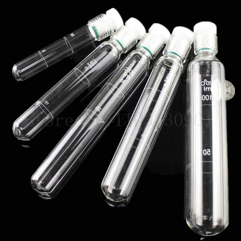 5-350ml Glass Total Phosphorus Total Nitrogen Screw Colorimetric Tube Screw Glass Pressure Bottle for Lab Experiment