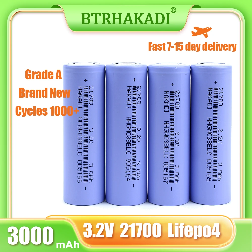 SelianEnergy 21700 Lifepo4 Rechargeable Battery 3.2V 3000mAh High Capacity Batteries DIY 12V UPS Power Bank Free shipping