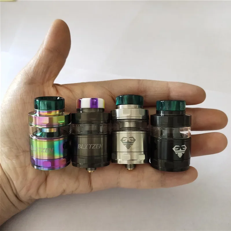 Blitzen-Atomiseur Précieux RTA Resubdivision, Diamètre 24mm, 2ml, 5ml, Flux d'Air Latéral Ultime, Saveur Précieuse, Stylo Vape Postless Rebuidable, Ecig