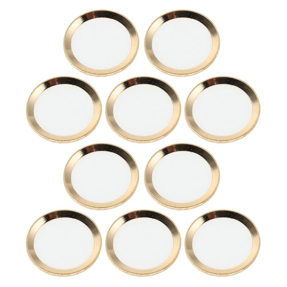 10Pcs Copper Fingerprint Sticker Set Ultra-Thin Home Button Covers Scratch Resistant Phone Button Protectors for