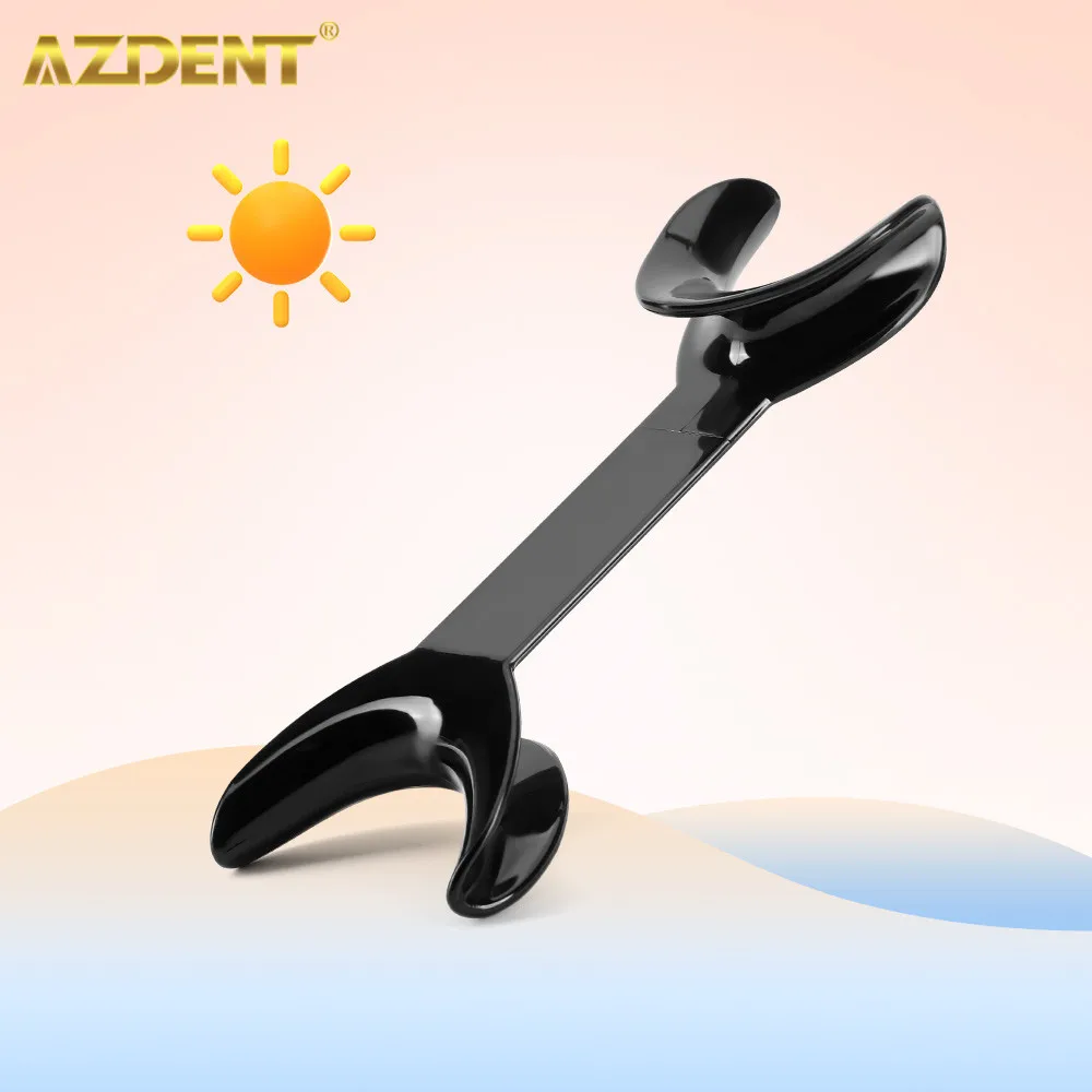 AZDENT Dental T-Shape Retractor Mouth Opener Double Head 4pcs Black Orthodontic Teeth Mouth Opener Dentistry Tools Small Large