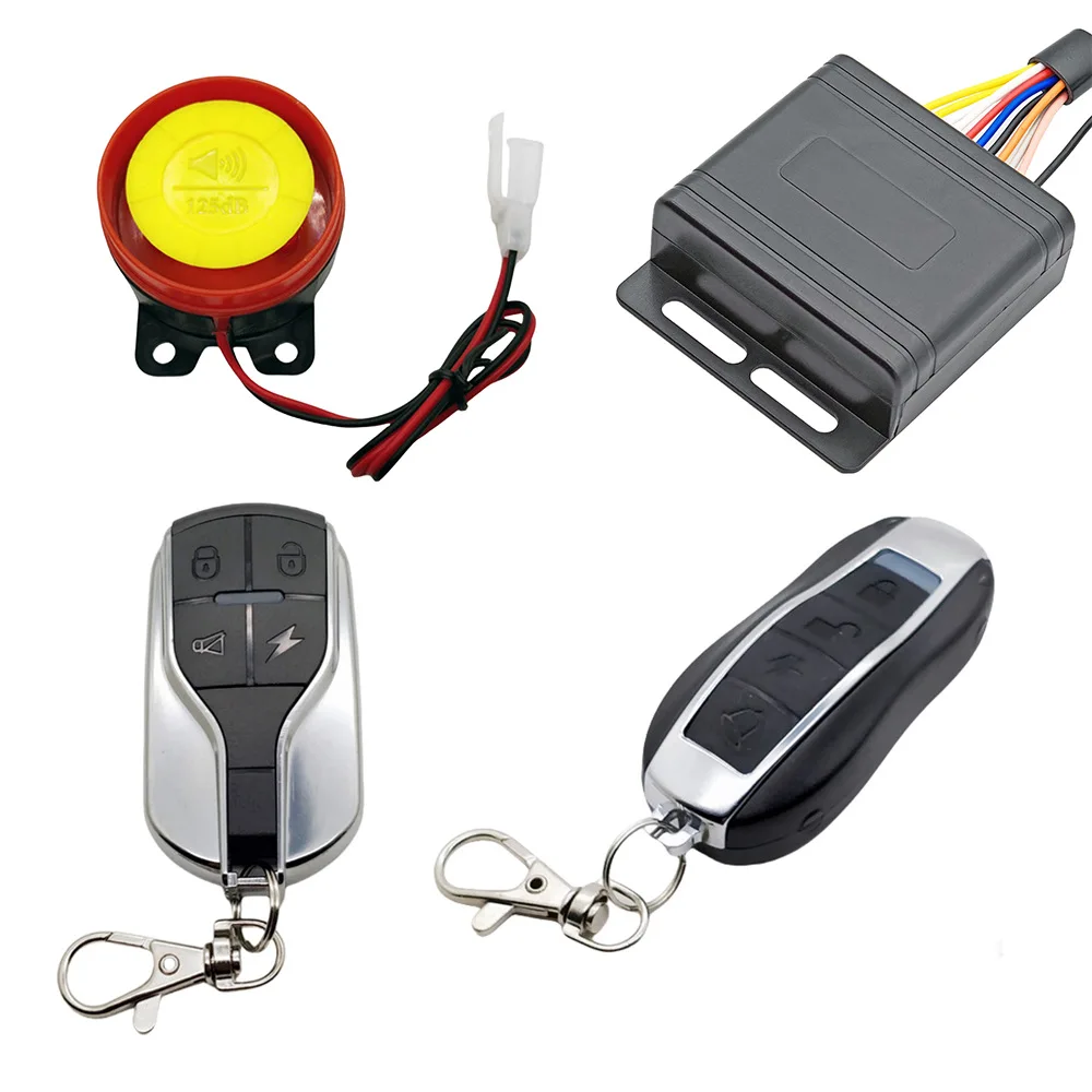 Universal Motorcycle Security Alarm System 12V Anti Theft Alarm Vibration Sensor with Remote Control Key Security Alarm System