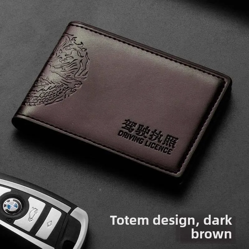 Soft Leather Driver License Card Holder Multifunctional 2 in 1 Wallet for Car Registration ID Credit Cards