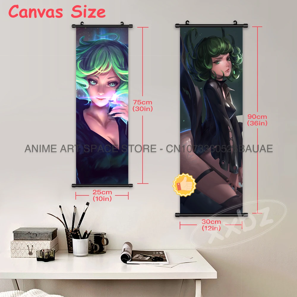 ONE PUNCH-MAN Hängendes Gemälde Genos Poster Anime Home Decor Leinwand Geschenk Schriftrollen Bilder Saitama Wandkunst für Wohnzimmer – Detail 6