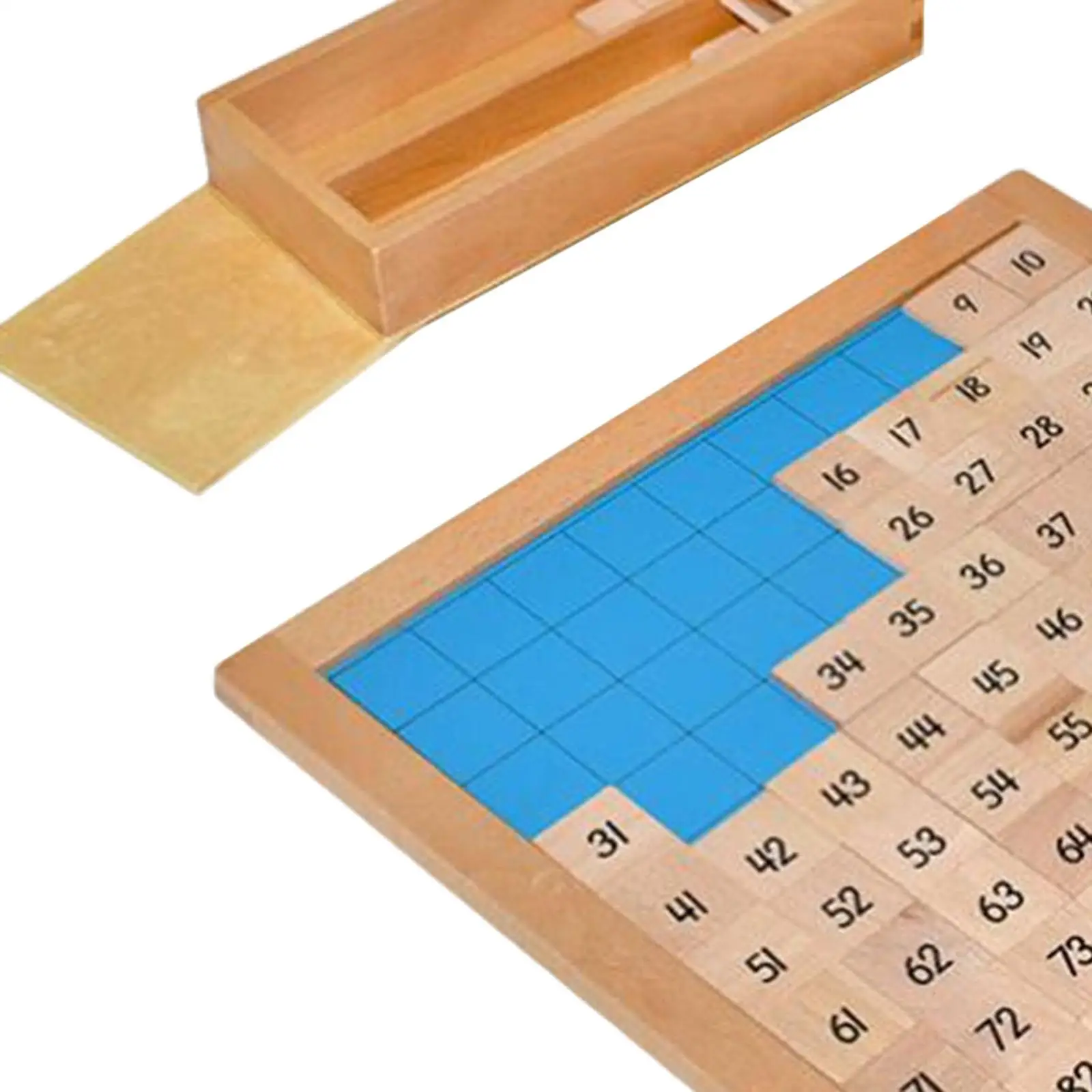 Wooden Math Board Toy Arithmetic Teaching Aids Holiday Gift Exercise Logical Thinking Wooden Toy Hundred Board for Children Boys