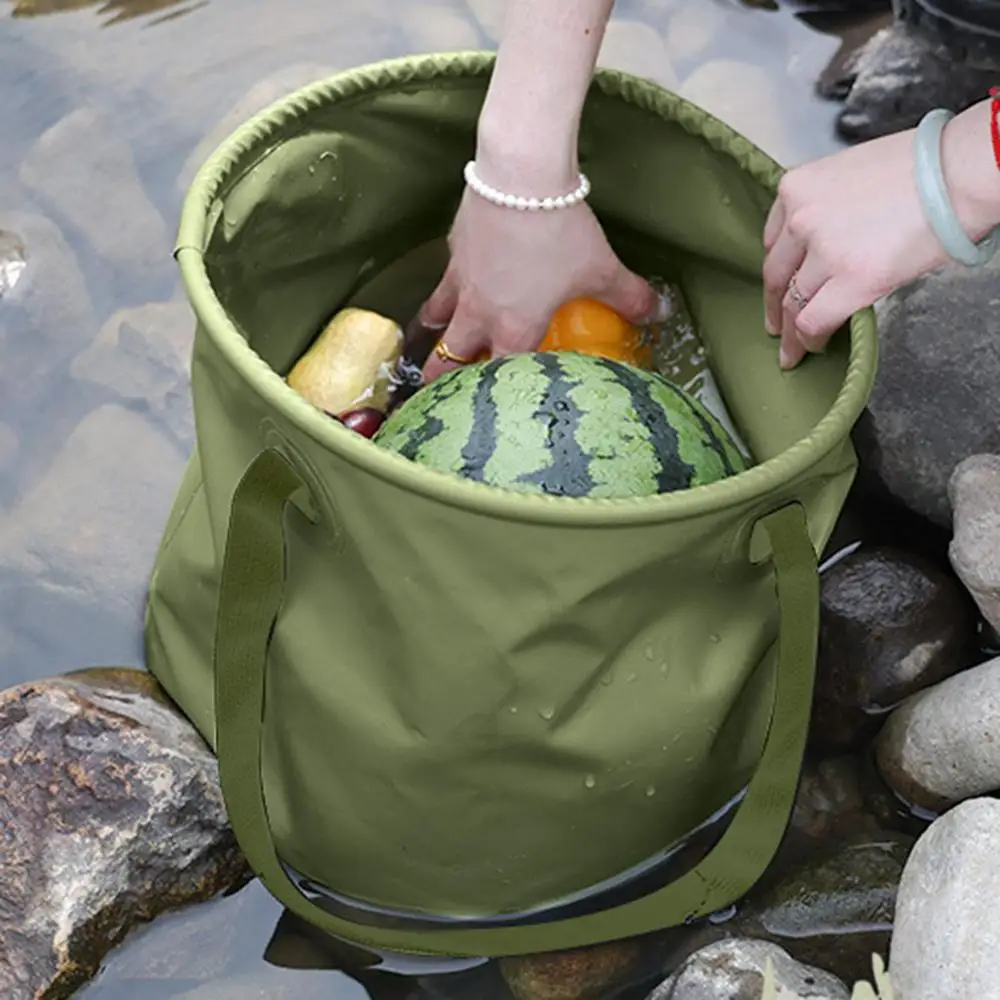 7L/13L/20L Waterproof Water Bags Folding Bucket Portable Outdoor Foldable Water Container Collapsible Fish Washbasin Bucket