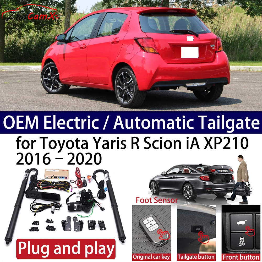 

ZhuCamX for Toyota Yaris R Scion iA XP210 2016-2020 Car Power Electric Automatic One-Click Smart Liftgate Tail Gate Support