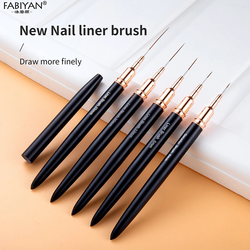 

Набор из 5 кистей для дизайна ногтей: для рисования, цветов, линий, полосок, DIY маникюра